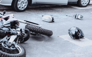 motorcycle accident on the street