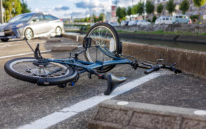 bike accident on the street